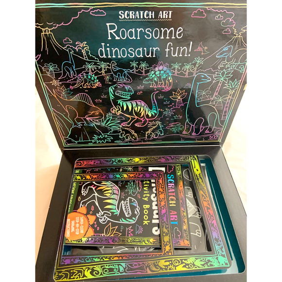 Scratch Art Dinosaurs Activity Station - Kit and Activity Book - Picture 3 of 3